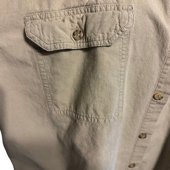 Carhartt National Park Volunteer Beige Short Sleeve Shirt with Patch & Button Po - Picture 5 of 16